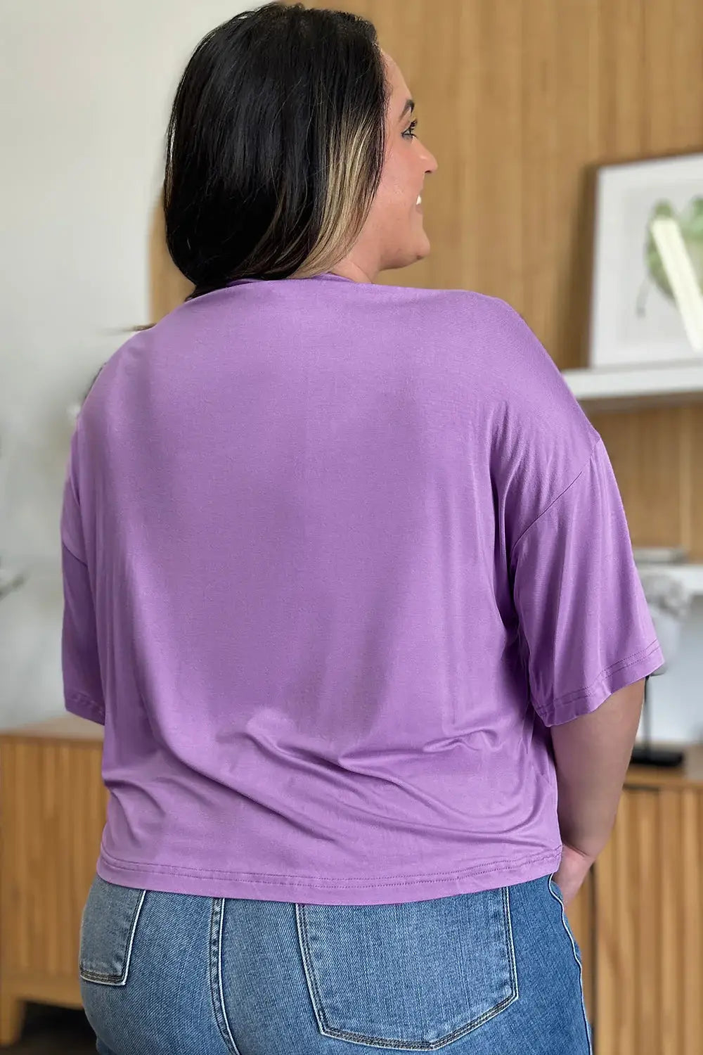 Basic Bae Bamboo Full Size Round Neck Drop Shoulder T-Shirt - ShopBasicbae - Flyclothing LLC