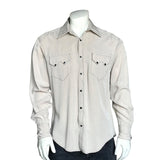Rockmount Ranch Wear Men's Sueded Tencel Ivory Western Shirt - Rockmount Clothing - Flyclothing LLC