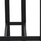 Set of Two 26" White and Black Fabric and Metal Counter Height Bar Chairs - Homeroots - Flyclothing LLC