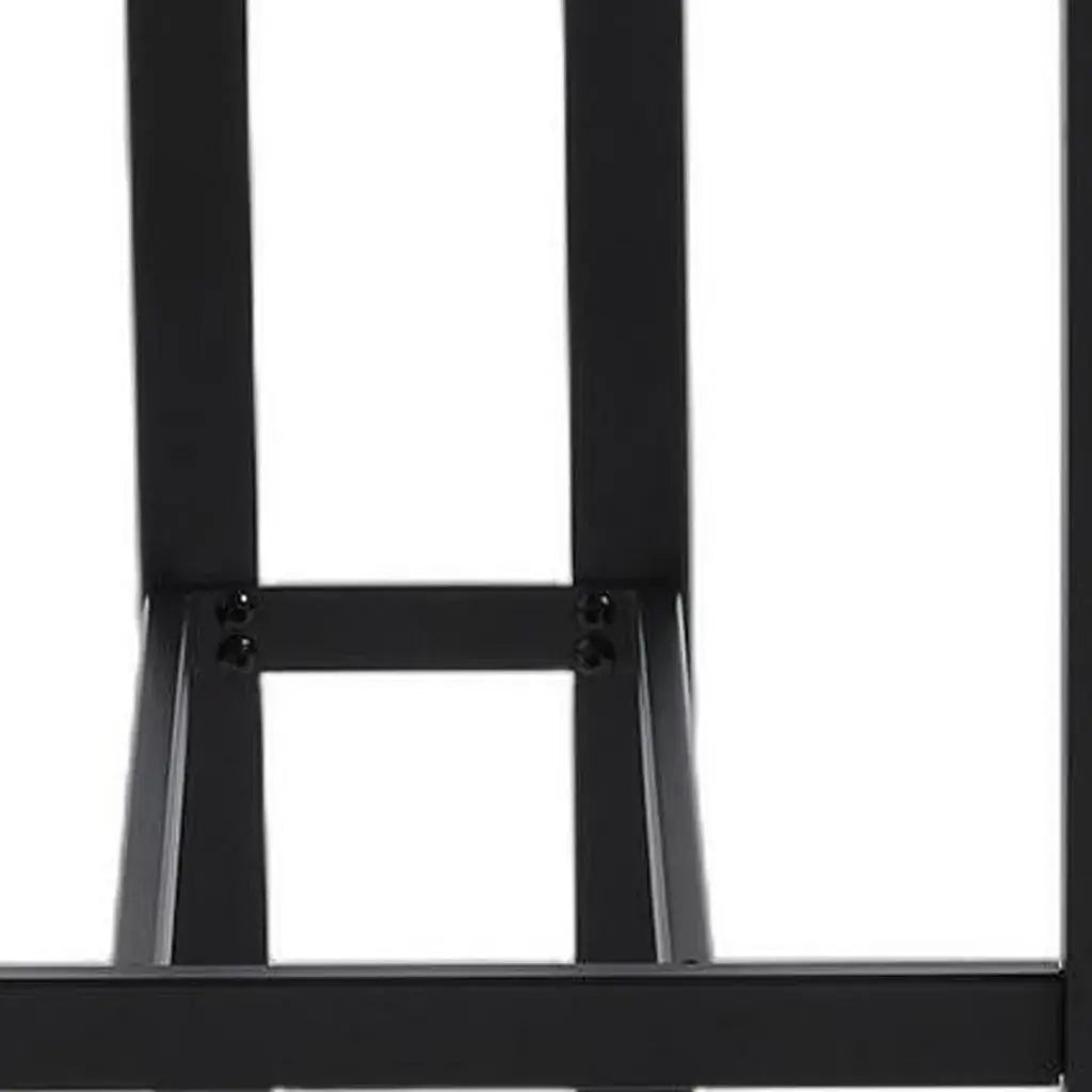 Set of Two 26" White and Black Fabric and Metal Counter Height Bar Chairs - Homeroots - Flyclothing LLC