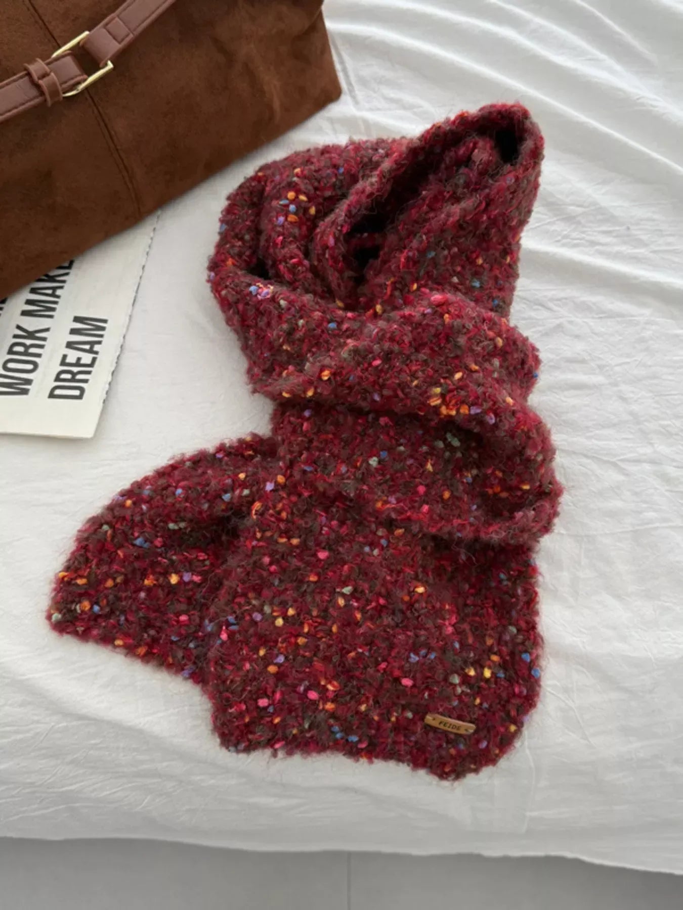 Cozy Knitted Multicolor Speckled Scarf - Trendsi - Flyclothing LLC