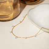 Stainless Steel Rhinestone Pendant Necklace - Trendsi