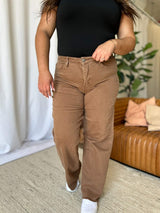 RFM Full Size High Rise Garment Dye Wide Leg Jeans - Trendsi - Flyclothing LLC