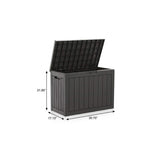 31" Black Polypropylene Water Resistant Deck Box - HomeRoots - Flyclothing LLC