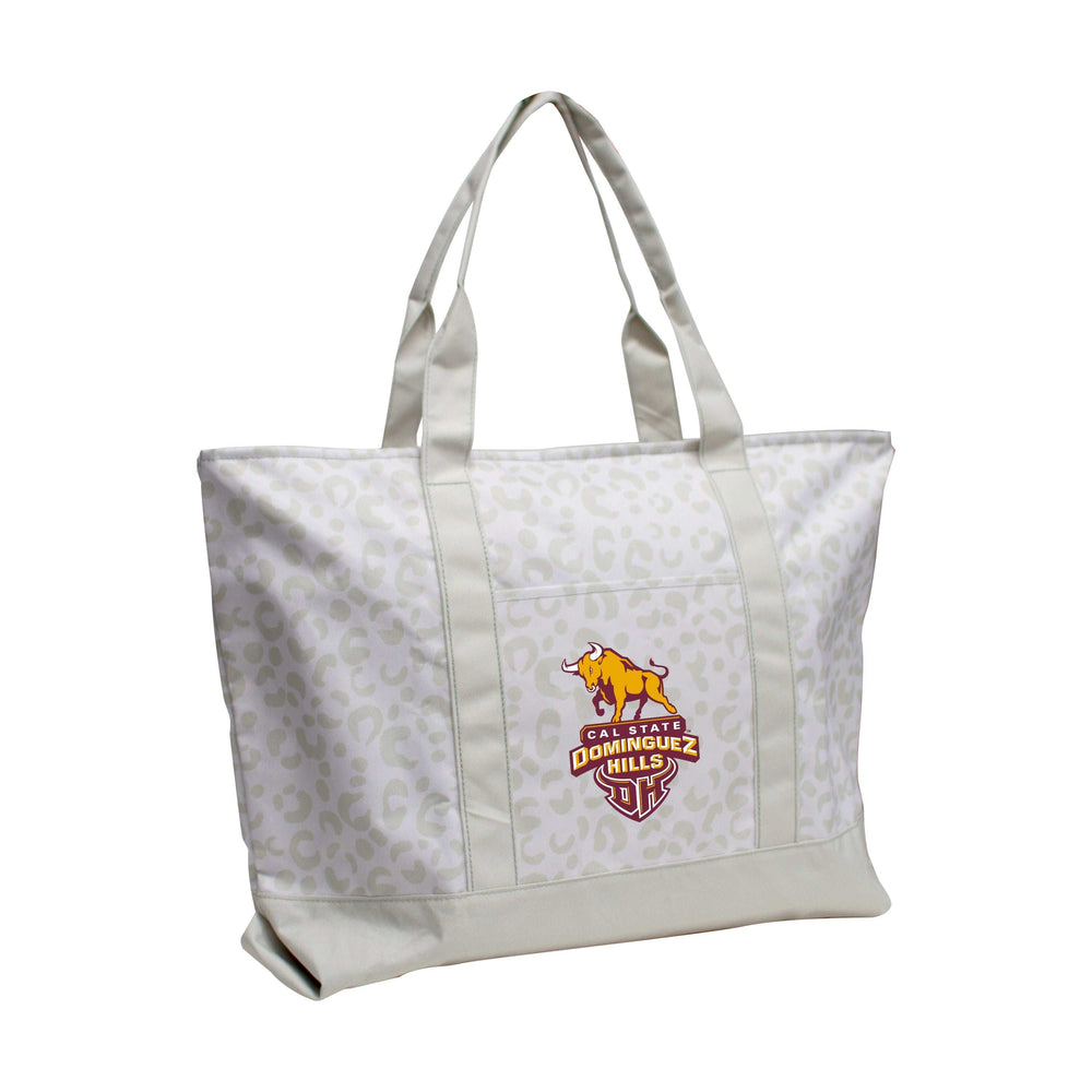 Cal State Dominguez Hills Leopard Pattern Tote - Logo Brands - Flyclothing LLC