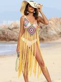 Fringe Spaghetti Strap Cover-Up - Trendsi - Flyclothing LLC
