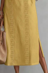 Sleeveless Side Slit Dress with Pockets - Trendsi - Flyclothing LLC