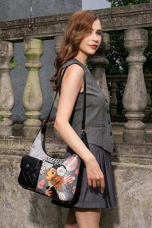 Nicole Lee USA Adjustable Strap Shoulder Bag - Trendsi - Flyclothing LLC