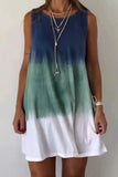 Full Size Tie-Dye Sleeveless Mini Tank Dress Plus Size - Trendsi