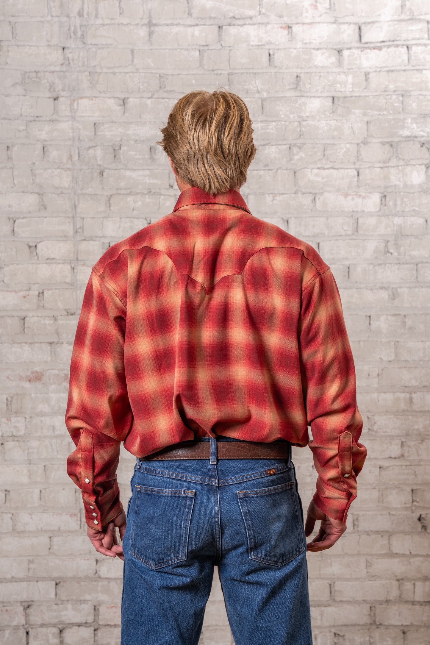 Rockmount Ranch Wear Men's Red Fine Shadow Plaid Western Shirt - Rockmount Clothing - Flyclothing LLC