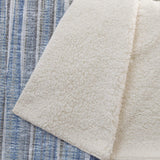 50" X 70" Blue And Beige Striped Microfiber Plush Throw Blanket - Homeroots - Flyclothing LLC