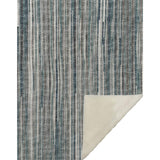 50" X 70" Ivory And Blue Striped Microfiber Plush Throw Blanket - Homeroots - Flyclothing LLC