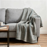50" X 70" Ivory And Blue Striped Microfiber Plush Throw Blanket - Homeroots - Flyclothing LLC