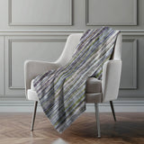 50" X 70" Plum And Ivory Striped Microfiber Plush Throw Blanket - Homeroots - Flyclothing LLC