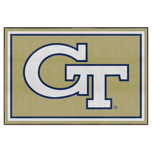 Georgia Tech Yellow Jackets 5ft. x 8 ft. Plush Area Rug, GT - Georgia Tech