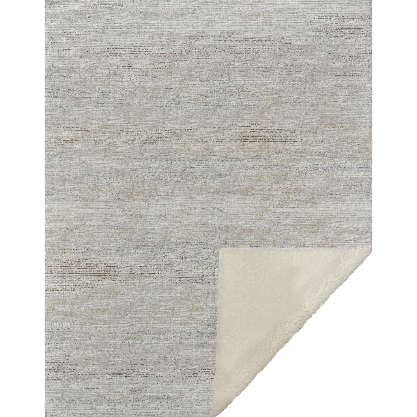 50" X 70" Beige And Ivory Abstract Microfiber Plush Throw Blanket - Homeroots - Flyclothing LLC