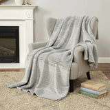 50" X 70" Beige And Ivory Abstract Microfiber Plush Throw Blanket - Homeroots - Flyclothing LLC