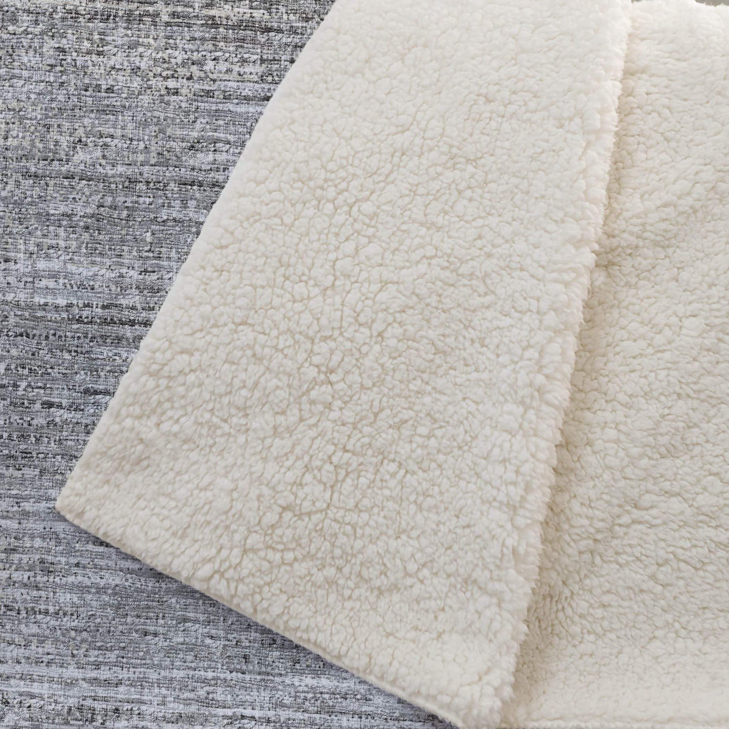 50" X 70" Silver And Gray Abstract Polyester Woven Plush Throw Blanket - HomeRoots - Flyclothing LLC