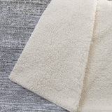 50" X 70" Silver And Gray Abstract Polyester Woven Plush Throw Blanket - HomeRoots - Flyclothing LLC