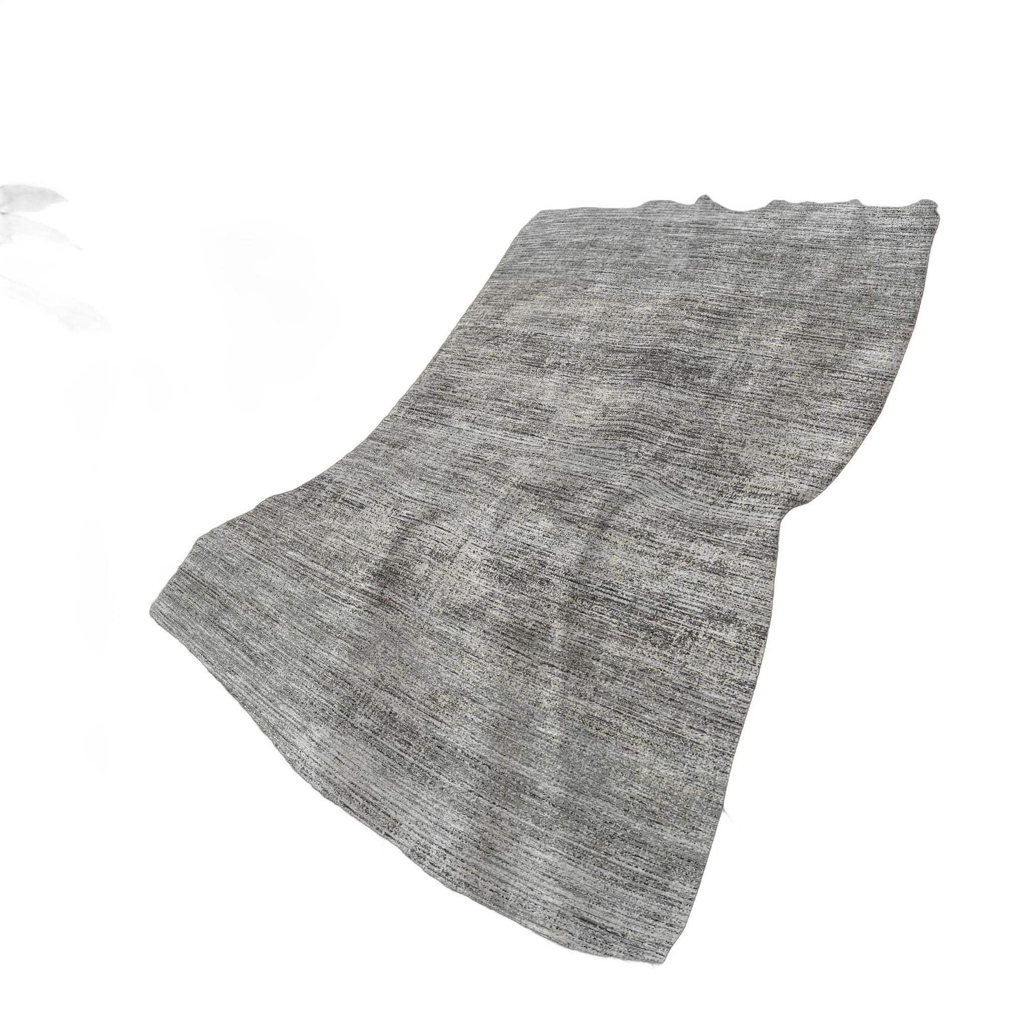 50" X 70" Silver And Gray Abstract Polyester Woven Plush Throw Blanket - Homeroots - Flyclothing LLC