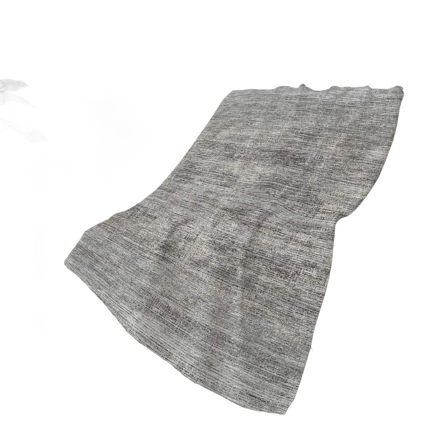 50" X 70" Silver And Gray Abstract Polyester Woven Plush Throw Blanket - HomeRoots - Flyclothing LLC