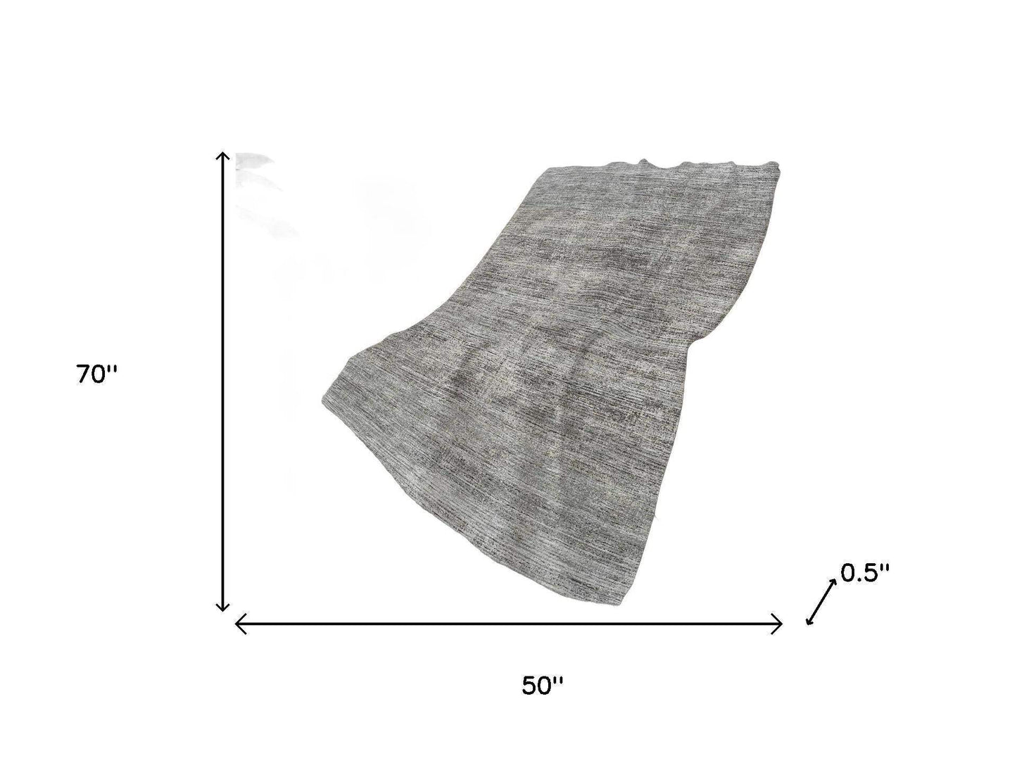 50" X 70" Silver And Gray Abstract Polyester Woven Plush Throw Blanket - HomeRoots - Flyclothing LLC