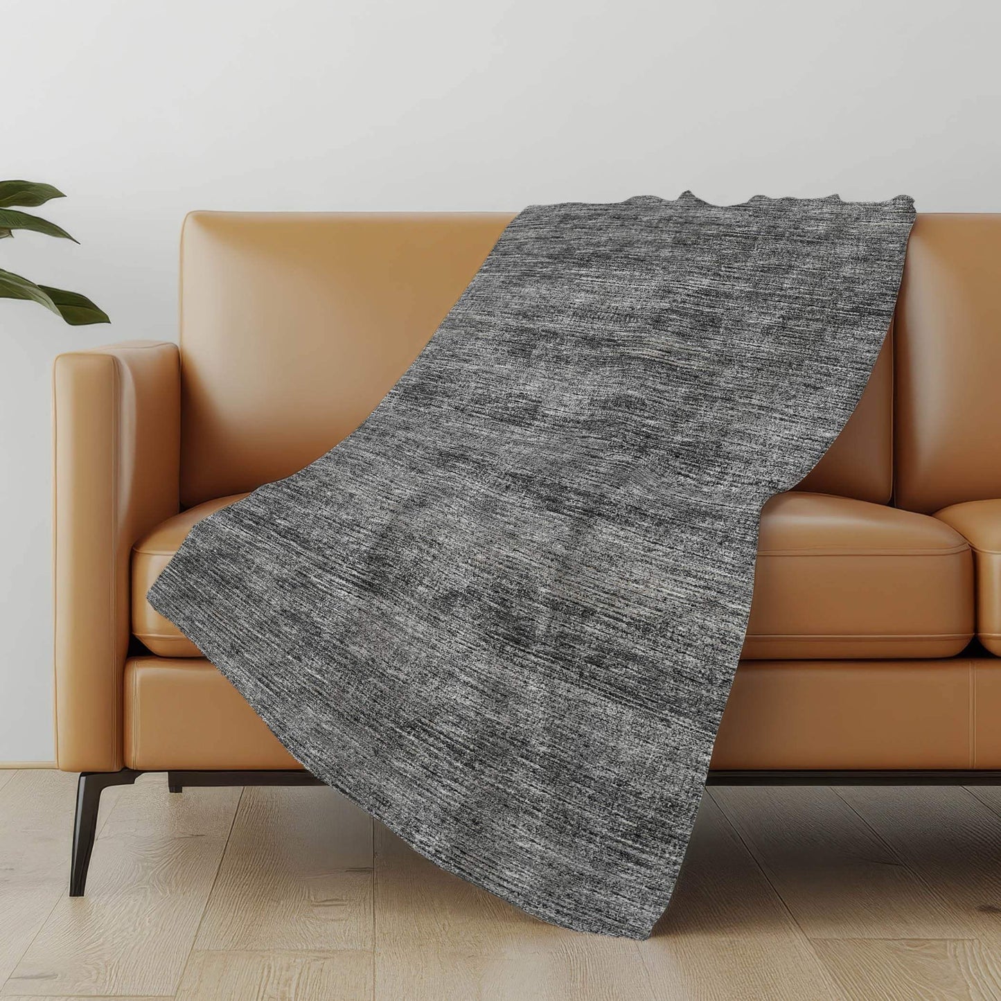 50" X 70" Gray And Silver Abstract Microfiber Plush Throw Blanket - Homeroots - Flyclothing LLC