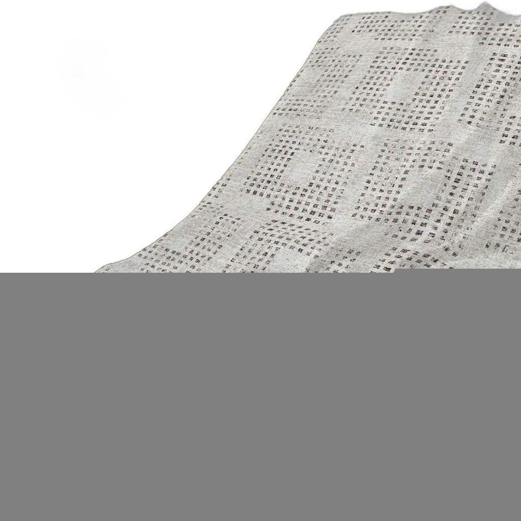 50" X 70" Beige And Charcoal Geometric Polyester Woven Plush Throw Blanket - HomeRoots - Flyclothing LLC