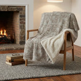 50" X 70" Cinnamon And Beige Geometric Polyester Woven Plush Throw Blanket - Homeroots - Flyclothing LLC