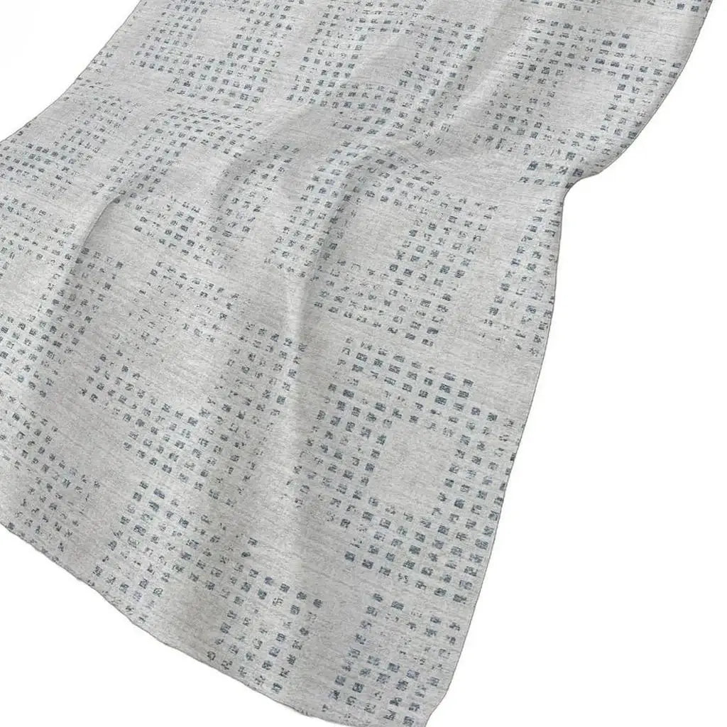 50" X 70" Silver And Blue Geometric Polyester Woven Plush Throw Blanket - Homeroots - Flyclothing LLC