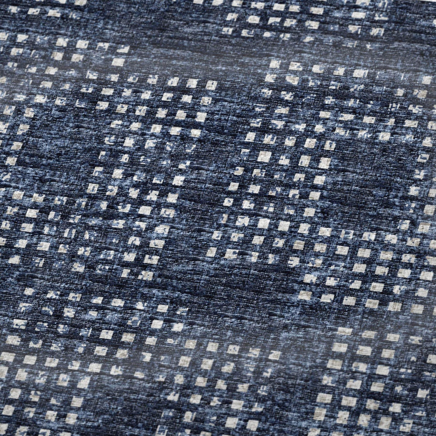 50" X 70" Blue And Ivory Geometric Polyester Woven Plush Throw Blanket - HomeRoots - Flyclothing LLC