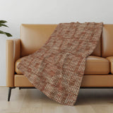 50" X 70" Brown And Beige Geometric Polyester Woven Plush Throw Blanket - HomeRoots - Flyclothing LLC