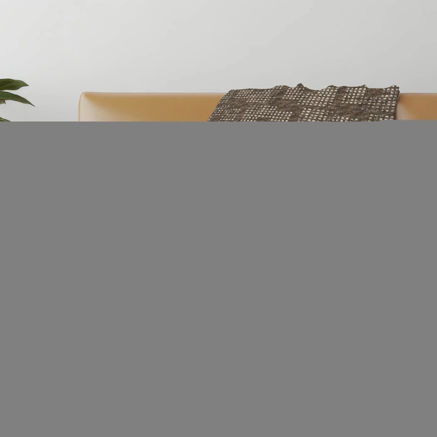 50" X 70" Brown And Ivory Geometric Polyester Woven Plush Throw Blanket - Homeroots - Flyclothing LLC