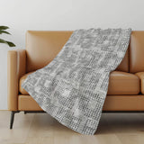 50" X 70" Gray And Silver Geometric Polyester Woven Plush Throw Blanket - Homeroots - Flyclothing LLC