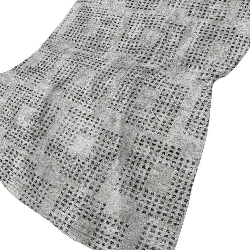 50" X 70" Gray And Silver Geometric Polyester Woven Plush Throw Blanket - HomeRoots - Flyclothing LLC