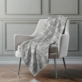 50" X 70" Gray And Silver Geometric Polyester Woven Plush Throw Blanket - Homeroots - Flyclothing LLC