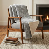 50" X 70" Gray And Silver Geometric Polyester Woven Plush Throw Blanket - Homeroots - Flyclothing LLC
