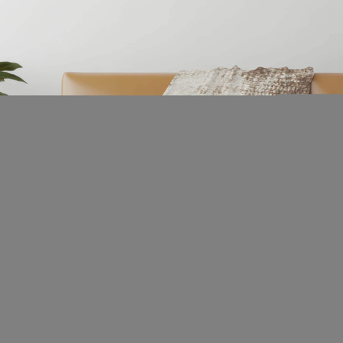 50" X 70" Brown And Beige Abstract Polyester Woven Plush Throw Blanket - HomeRoots - Flyclothing LLC