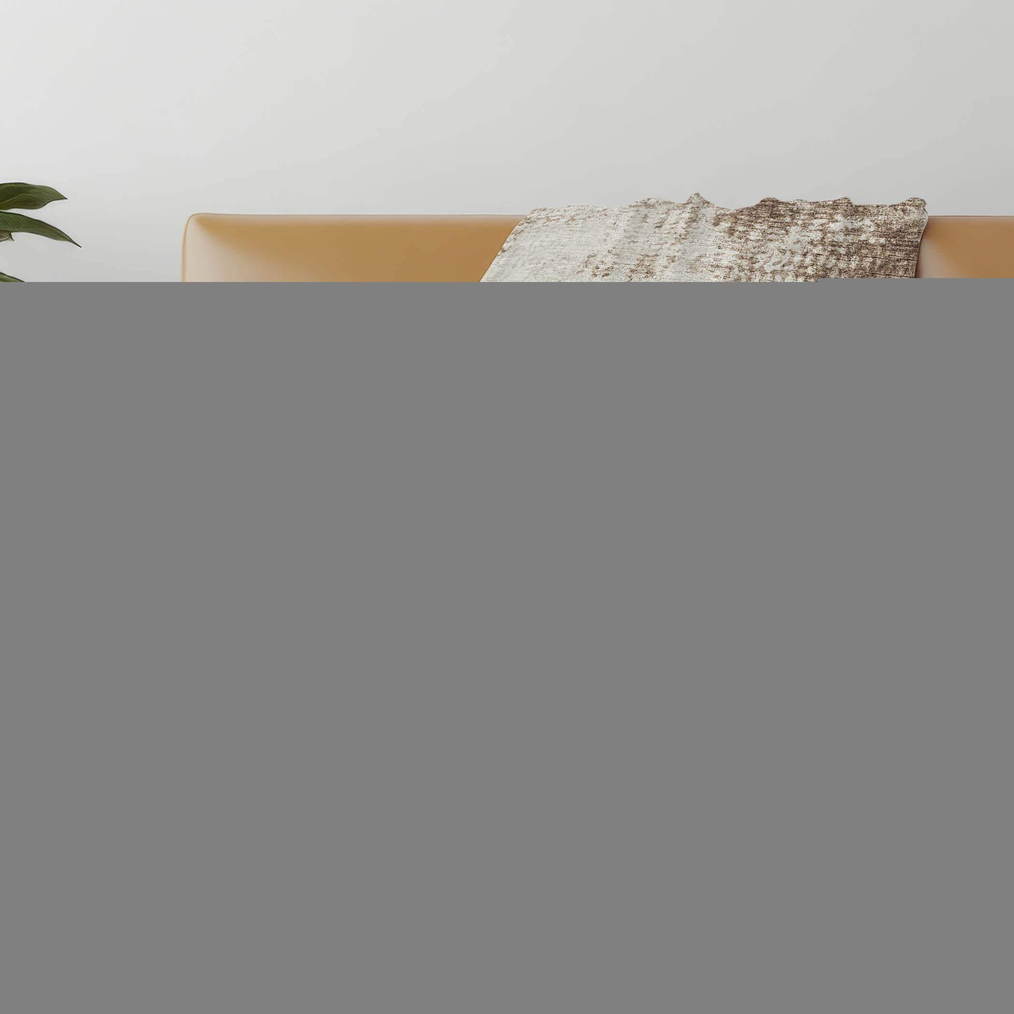 50" X 70" Brown And Beige Abstract Polyester Woven Plush Throw Blanket - HomeRoots - Flyclothing LLC