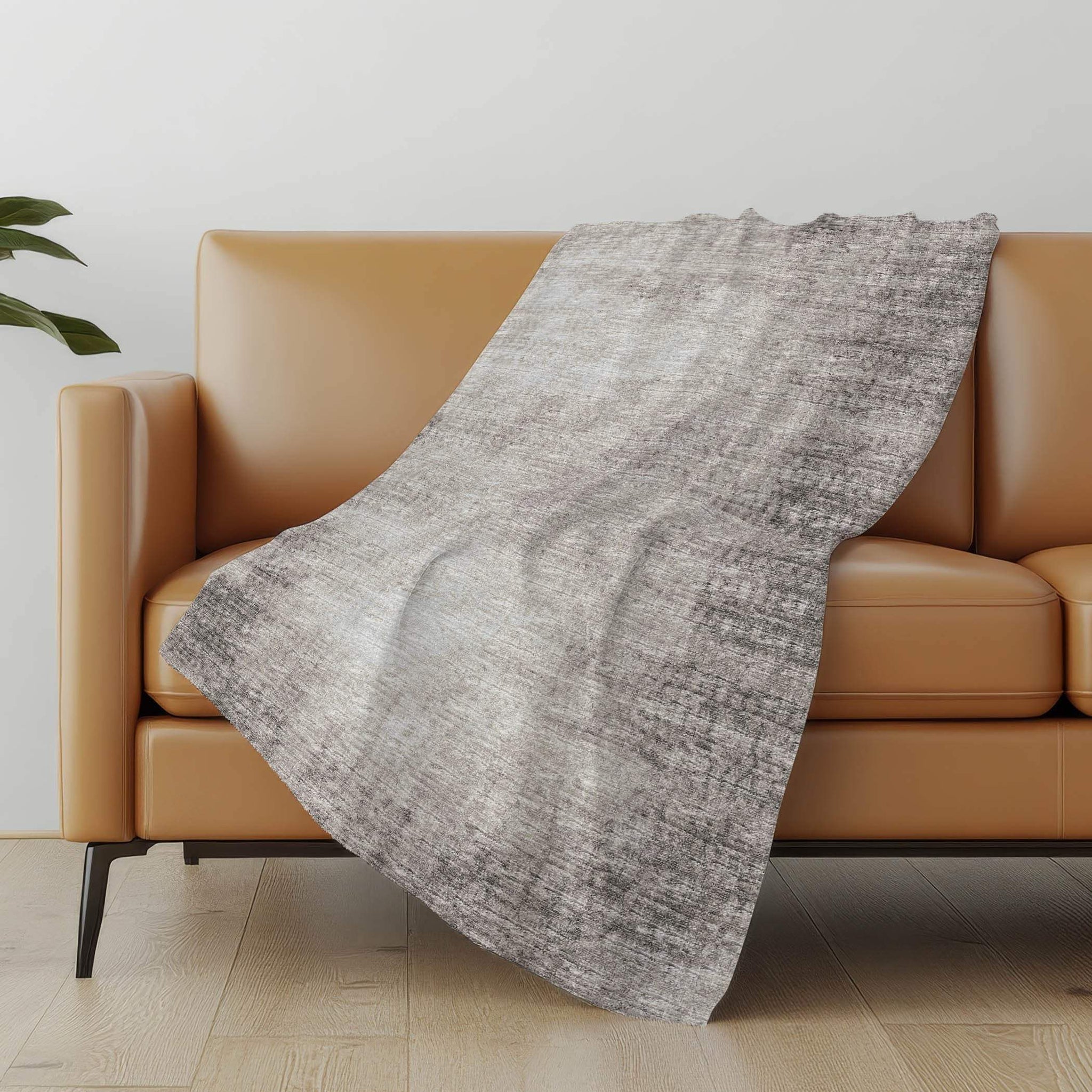 50" X 70" Coffee And Beige Abstract Microfiber Plush Throw Blanket - Homeroots - Flyclothing LLC