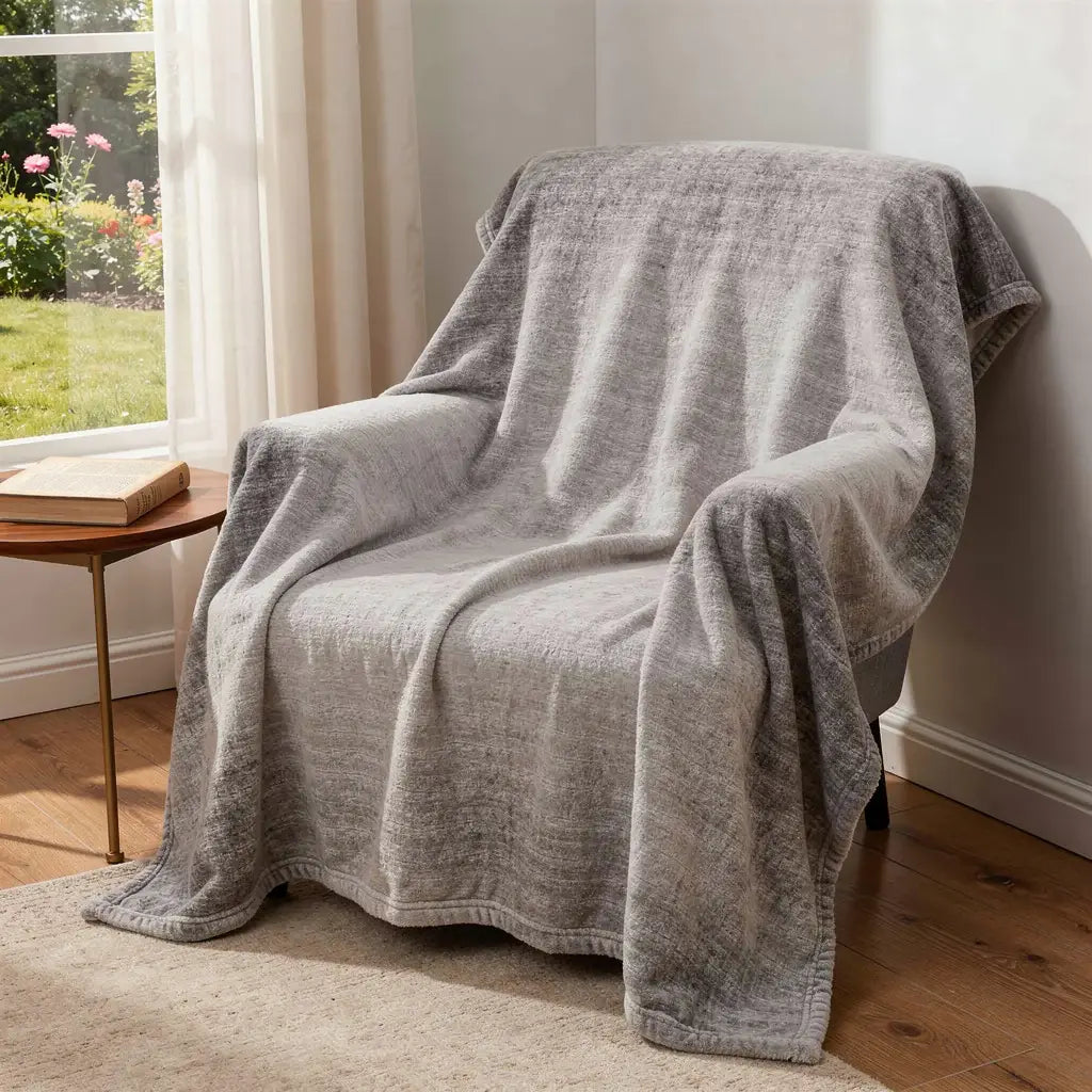 50" X 70" Coffee And Beige Abstract Microfiber Plush Throw Blanket - Homeroots - Flyclothing LLC