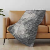 50" X 70" Black And Beige Abstract Polyester Woven Plush Throw Blanket - HomeRoots - Flyclothing LLC