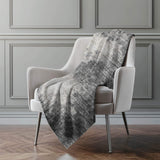 50" X 70" Black And Beige Abstract Polyester Woven Plush Throw Blanket - HomeRoots - Flyclothing LLC