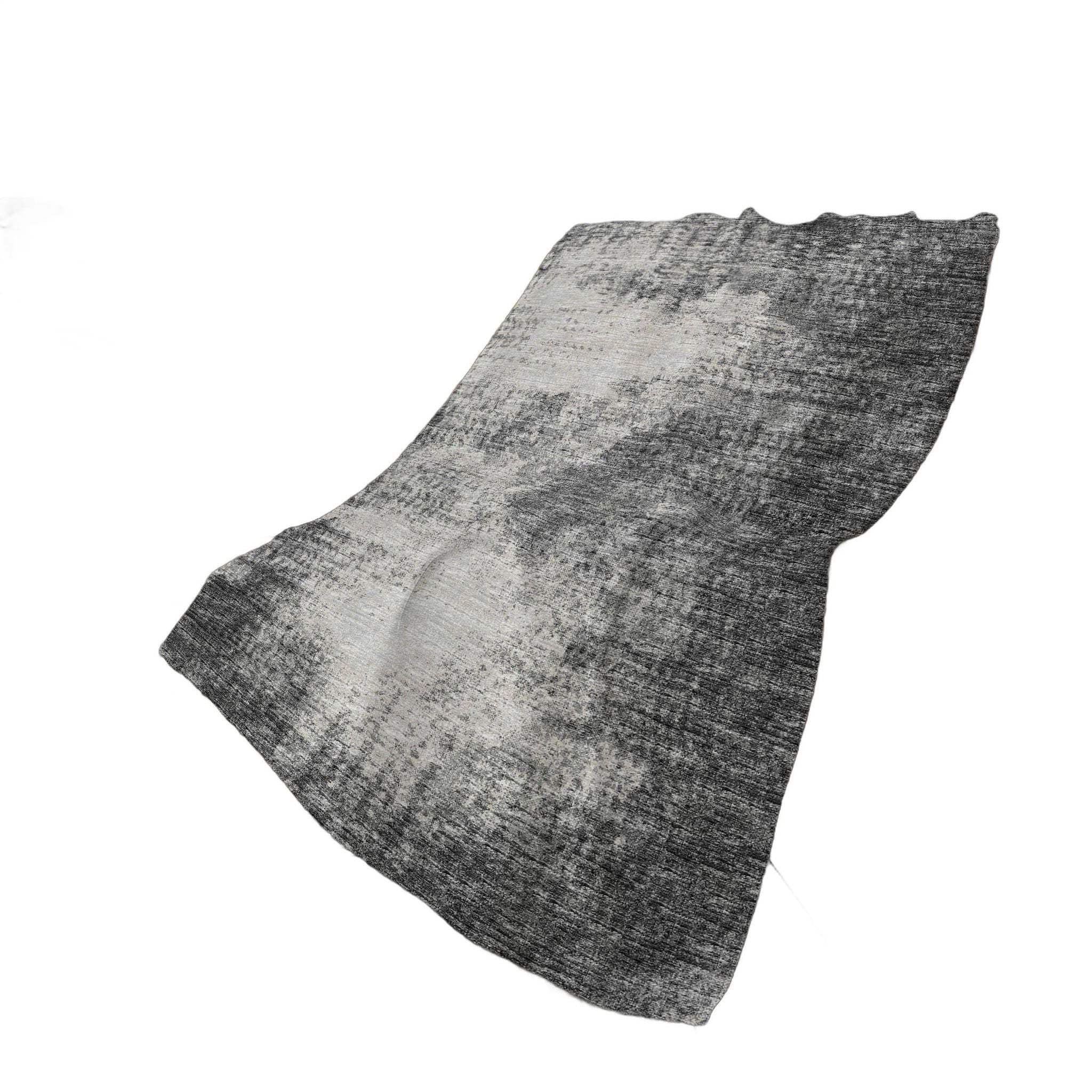 50" X 70" Black And Beige Abstract Polyester Woven Plush Throw Blanket - Homeroots - Flyclothing LLC