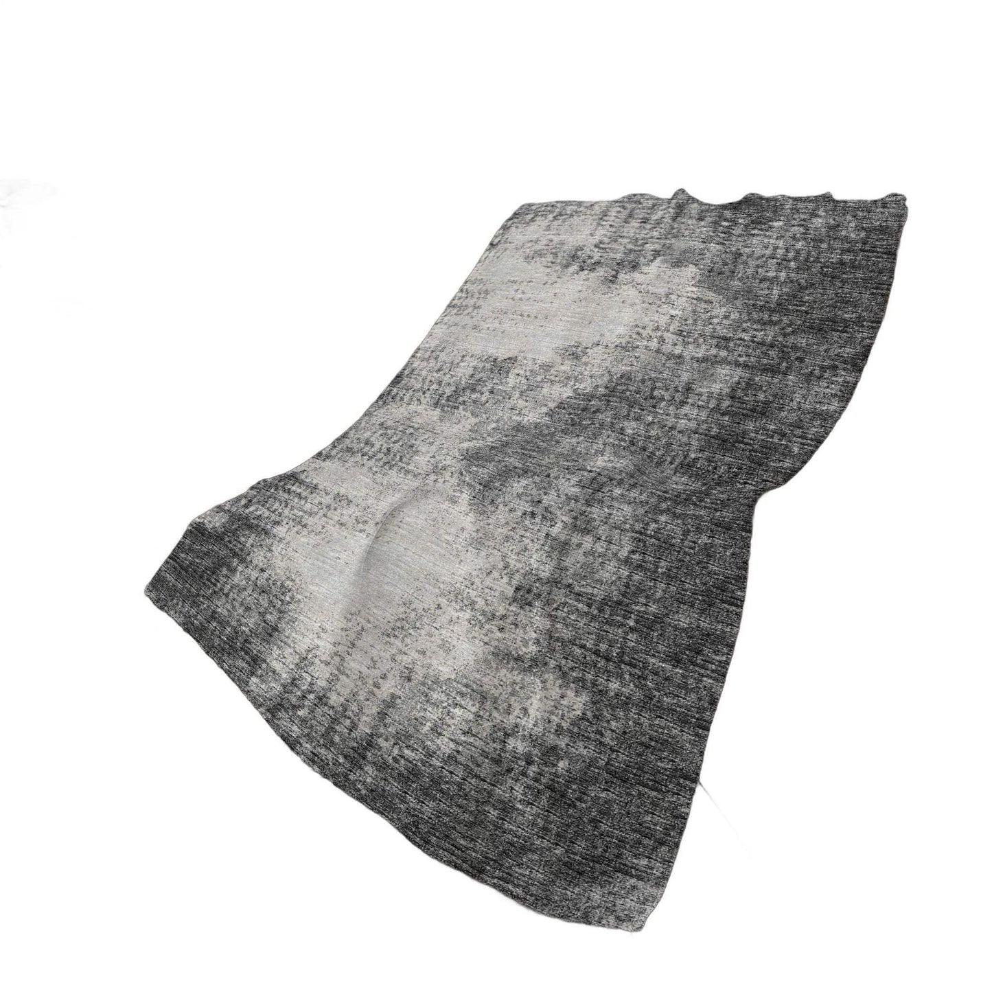 50" X 70" Black And Beige Abstract Polyester Woven Plush Throw Blanket - HomeRoots - Flyclothing LLC