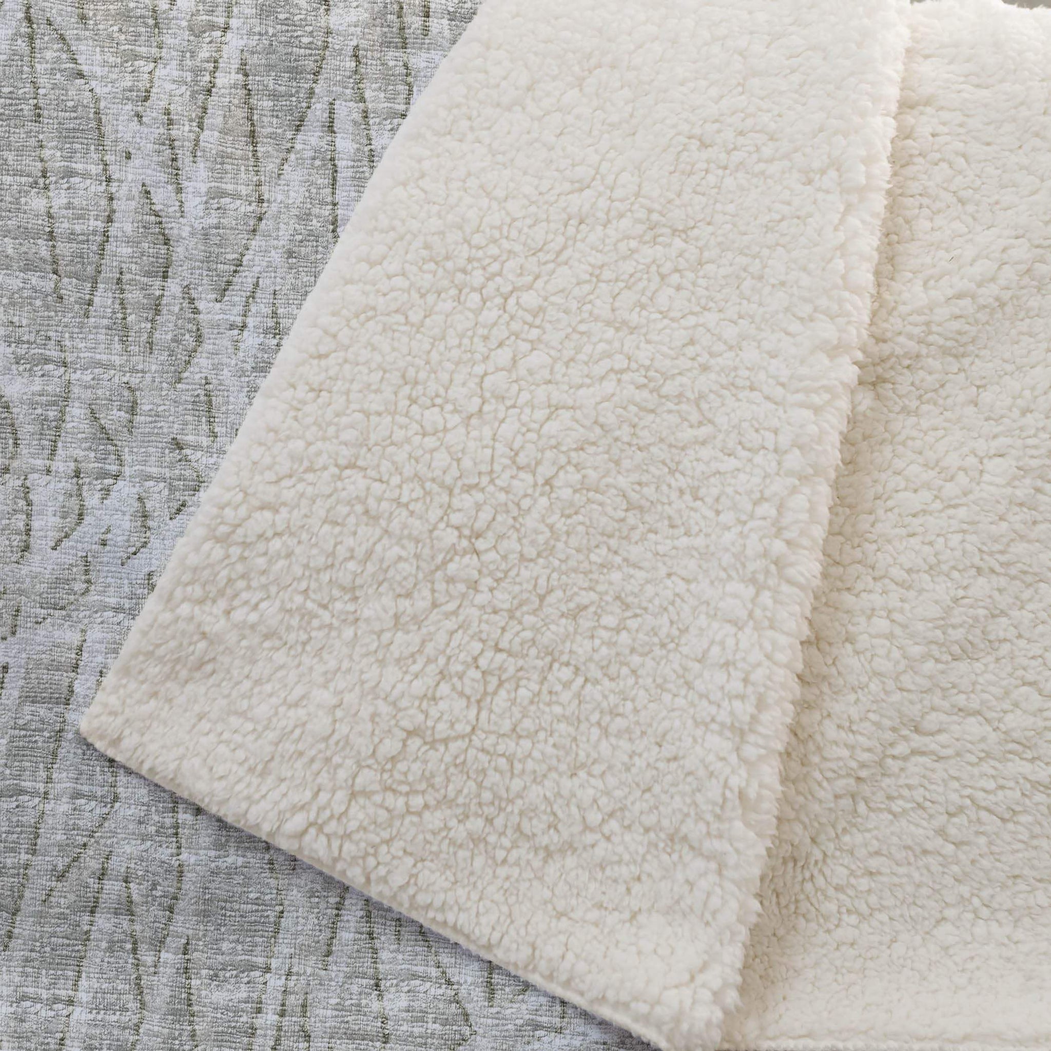50" X 70" Beige And Gray Abstract Polyester Woven Plush Throw Blanket - HomeRoots - Flyclothing LLC
