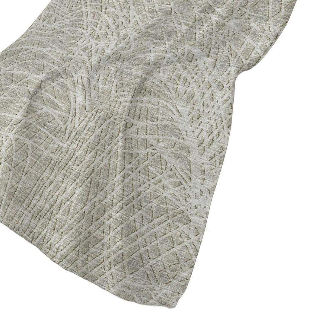 50" X 70" Beige And Gray Abstract Polyester Woven Plush Throw Blanket - Homeroots - Flyclothing LLC