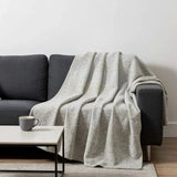 50" X 70" Beige And Gold Abstract Microfiber Plush Throw Blanket - Homeroots - Flyclothing LLC