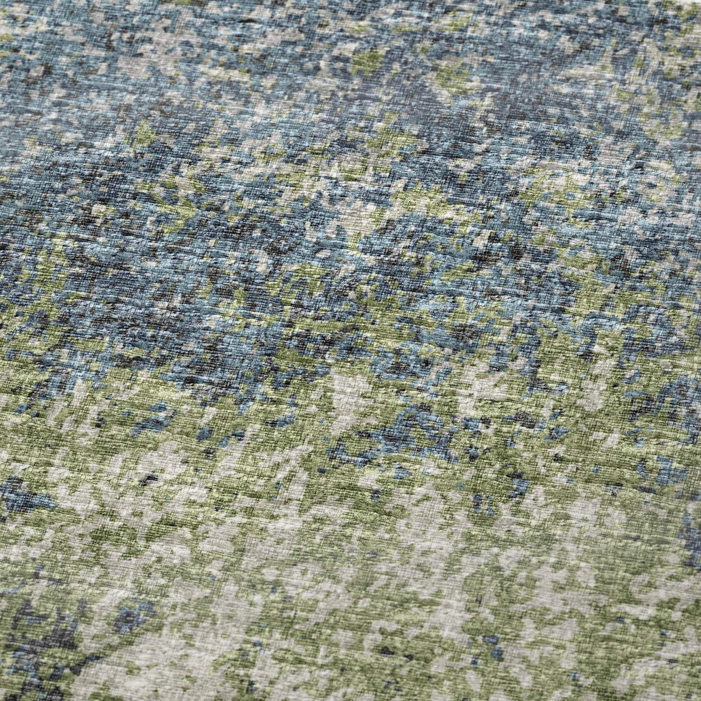 50" X 70" Green And Blue Abstract Polyester Woven Plush Throw Blanket - HomeRoots - Flyclothing LLC