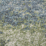 50" X 70" Green And Blue Abstract Polyester Woven Plush Throw Blanket - HomeRoots - Flyclothing LLC